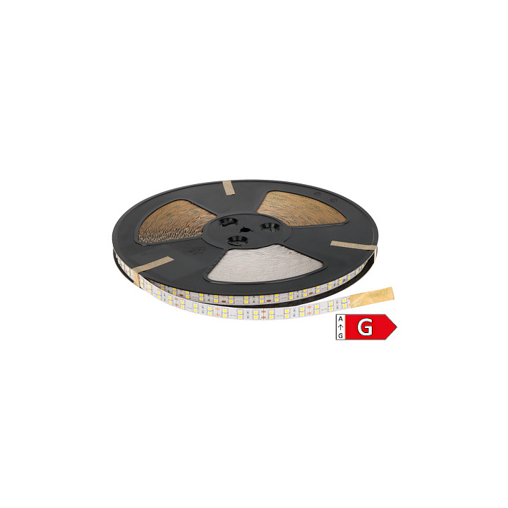 LED120A-12V/28.8W-WW/50M LED lente 12V 28.8W/m 3000K silts baltā gaisma 50m spole