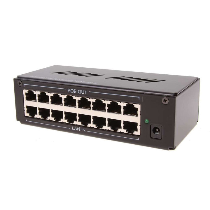 PoE адаптер Gigabit 8-портовый 12-30V