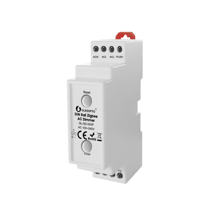 Gledopto GL-SD-003P, Pro AC Dimmer, saderīgs ar DIN sliedi, ar ZigBee + RF protokoliem, saderīgs ar eWeLink / Tuya / SmartThings