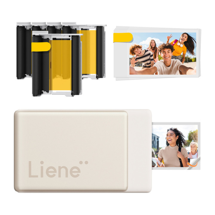 Liene Pearl N200 Pro 2x3" portatīvā fotoprintera komplekts (zelts)