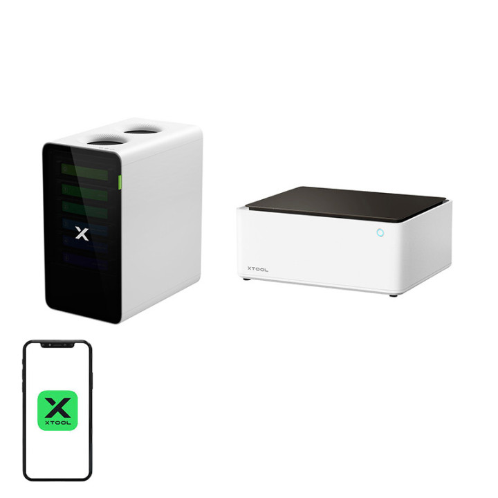 Лазерный гравер xTool M1 10 Вт «2-в-1» + дымопоглотитель xTool SafetyPro™ AP2