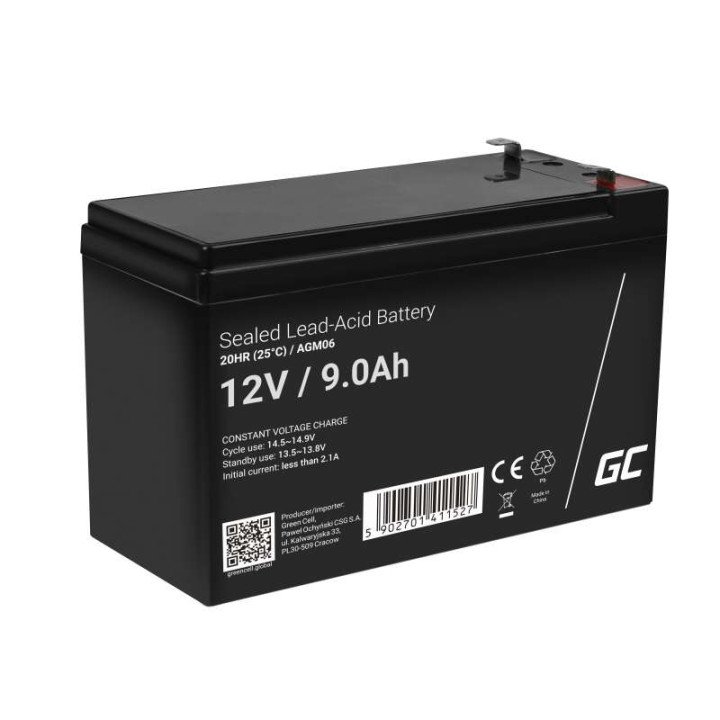 Green Cell 12V 9Ah AGM Akumulators