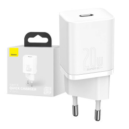 Baseus Super Si ātrais lādētājs 1C 20W (balts)