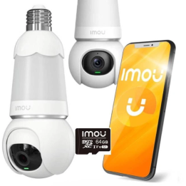Imou IPC-S6DP-5M0WEB-E27 IP kamera WiFi nakts 25m audio 5MP 2880x1620 64GB