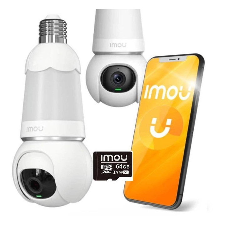 Imou IPC-S6DP-5M0WEB-E27 IP kamera WiFi nakts 25m audio 5MP 2880x1620 64GB