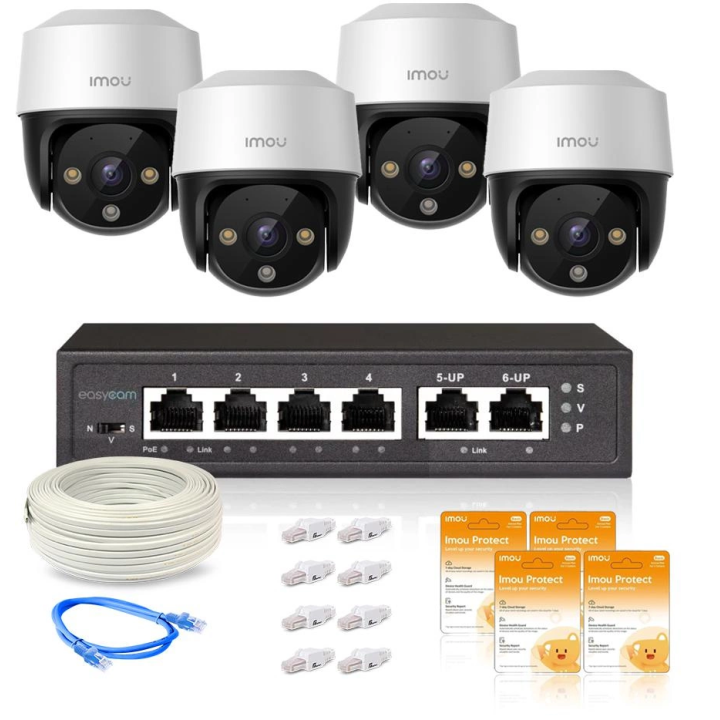 Imou Cruiser IP kameras komplekts PoE Imou Protect Basic 4gab 4MP IP66