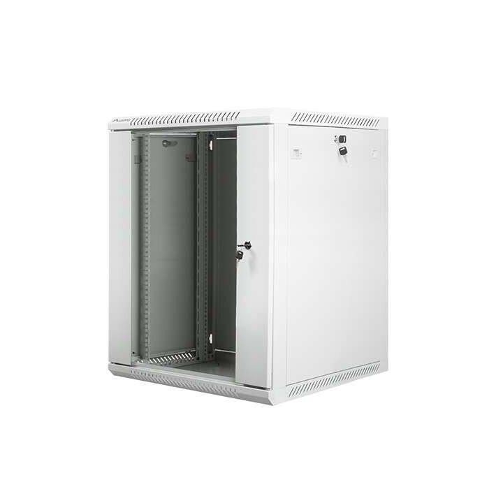 Lanberg 19" Wall-Mount Rack Cabinet 15U/600x600 V2 Grey, Glass Door (Flat-Pack)