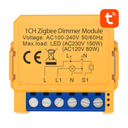 Viedais kontaktligzdas slēdzis ZigBee Avatto ZDMS16-2 TUYA