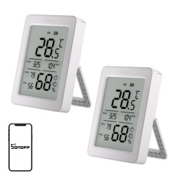 SONOFF ZigBee SNZB-02DR2 temperatūras un mitruma sensors, 2 iepakojumi