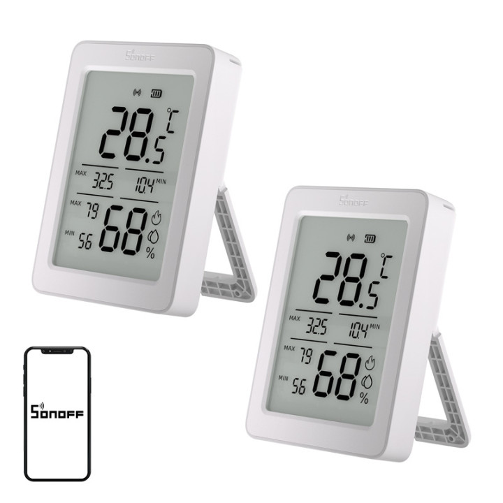 SONOFF ZigBee SNZB-02DR2 temperatūras un mitruma sensors, 2 iepakojumi