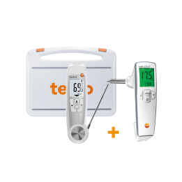 Cepamās eļļas un temperatūras mērīšanas komplekts Testo 270 BT un Testo 104-IR BT IP65