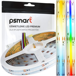 PSMART LED sloksnes gaisma COB 24V RGB+CCT | IP20 | 12 mm | 840 LED/m | 5 m