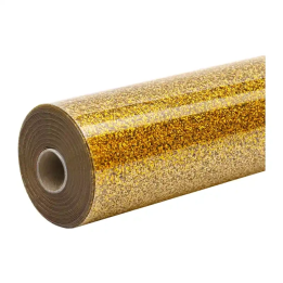 HTVRONT Glitter siltuma pārneses plēve, 30,5 cm x 90 cm (zelts)