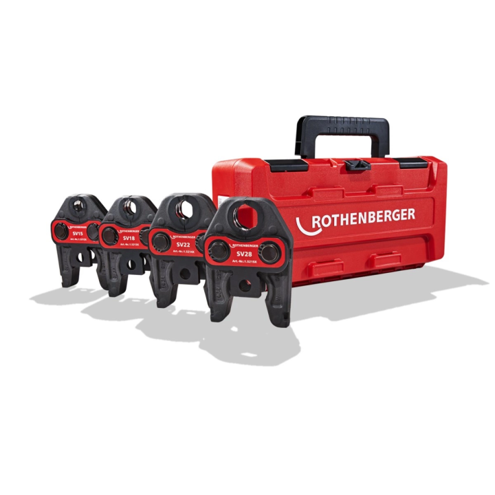 Rothenberger ROCASE standarta žokļu komplekts SV 15–28 mm