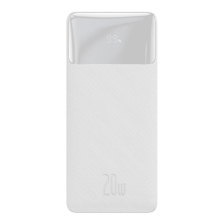Powerbank Baseus Bipow 10000mAh, 20W (balts)