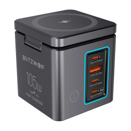 Blitzwolf BW-i113 GaN, USB-A, 3xUSB-C, 105 W tīkla lādētājs