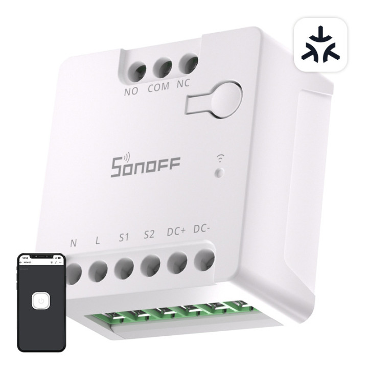 SONOFF MINI-D Smart WiFi Matter Switch (AC/DC 12-48V, sauss kontakts)