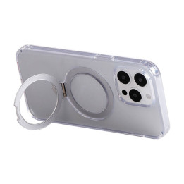 Magnētiski aizsargājošs tālruņa maciņš ar turētāju Joyroom JR-BP004 priekš iPhone 15 Pro (caurspīdīgs)