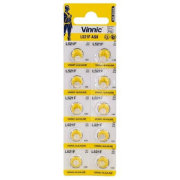Vinnic L521F AG0 1.5V 7mAh sārma akumulatori 10 gab.