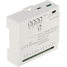ATLO ATLO-SW4C-EWELINK viedais Wi-Fi sienas slēdzis, 4 grupas, eWeLink lietotne