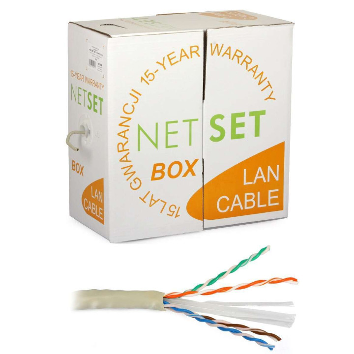 NETSET-U-UTP-6E-BOX Cat6 U/UTP 305м внутренний сетевой кабель