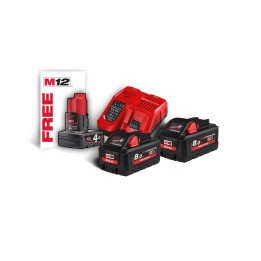Milwaukee CHF976 18V Li-ion nabor batarej s zaryadkoj M18 HNRG-802