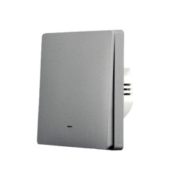 SmartWise B61 UNI Zigbee 3.0 + RF, 1 grupas viedais sienas slēdzis, universāls vads, fiziska spiedpoga, pelēka