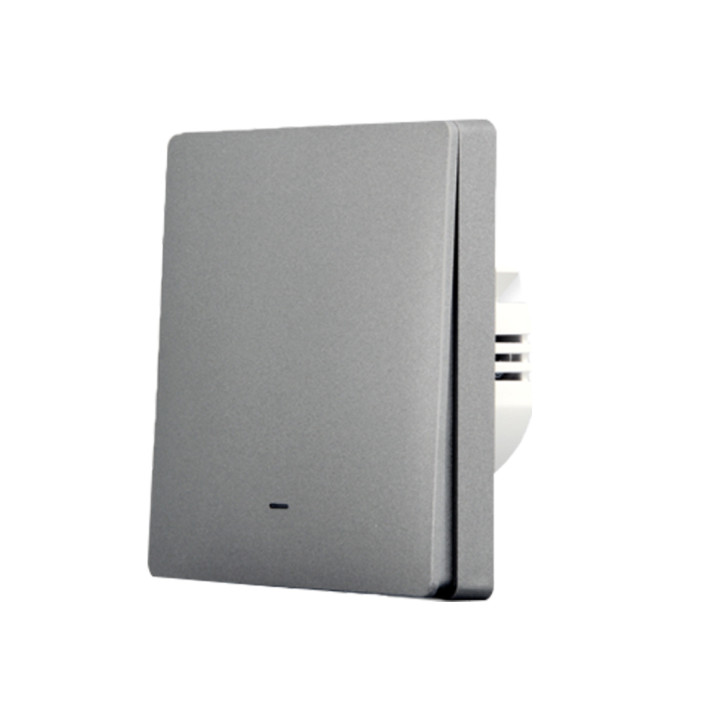 SmartWise B61 UNI Zigbee 3.0 + RF, 1 grupas viedais sienas slēdzis, universāls vads, fiziska spiedpoga, pelēka