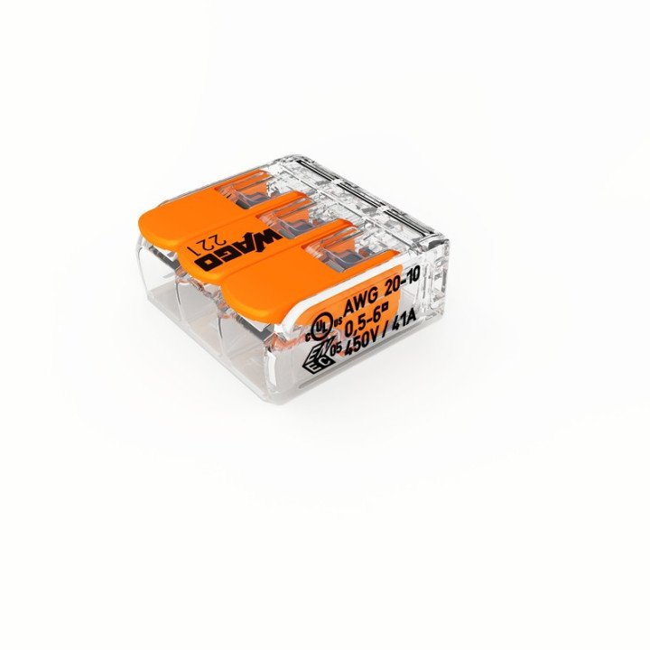 WAGO 221-613 terminālbloks 3-vietu