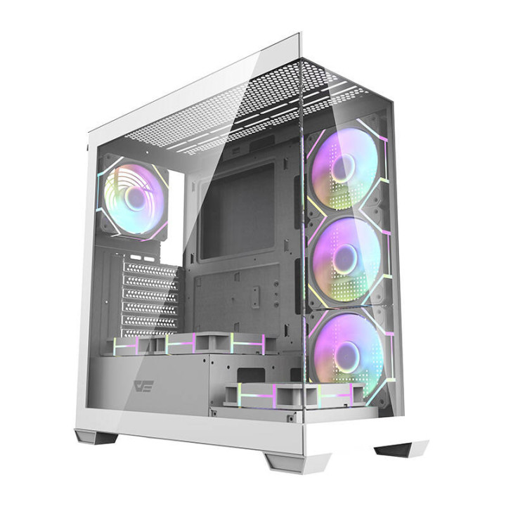 Datora korpuss Darkflash DS900 (balts) + 7 ARGB ventilatori