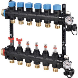 Kolektors ar plūsmas mērītāju FM 8 G3/4 EURO Uponor Vario M