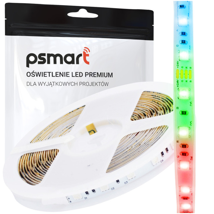 PSMART Taśma LED 24V RGB 5050 60led/m 5m
