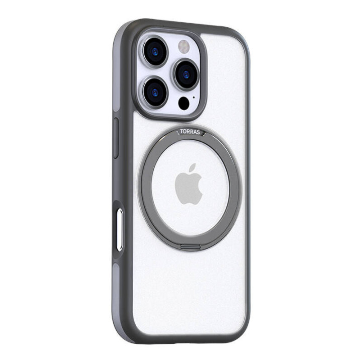 Чехол Torras Ostand R Fusion для iPhone 16 Pro (серый)