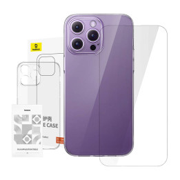 Прозрачный чехол Baseus iPhone 14 Pro Max+ из закаленного стекла