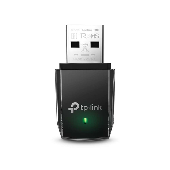 WLAN USB ADAPTERIS ARCHER-T3U 300 Mbps @ 2,4 GHz, 867 Mbps @ 5 GHz TP-LINK