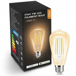 7W CCT Amber ST64 ZigBee GL HUE TUYA spuldze