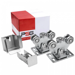 PSG 60.00P.70 bīdāmo vārtu ratiņu pakotne 70x70x4 mm sliedei