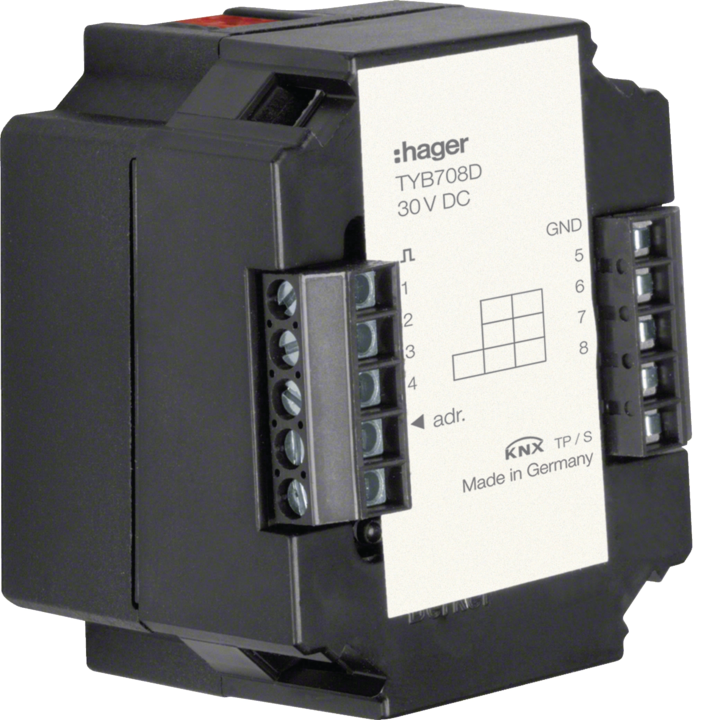 Hager TYB708D universālais interfeiss, 8 grupu komforts
