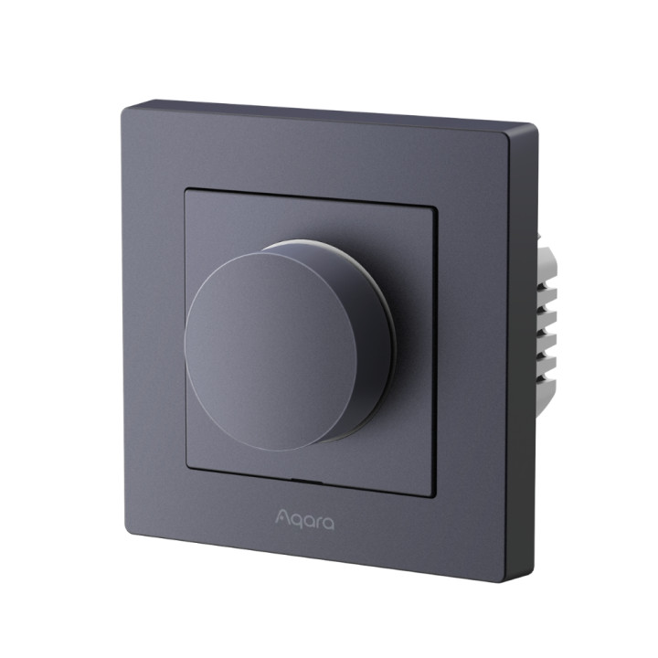 Aqara H2 Dimmer EU viedais sienas slēdzis – Zigbee/Thread/Matter, 2 kanāli, 200W, pelēks