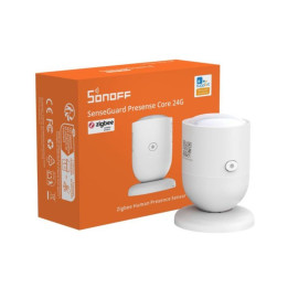 Sonoff SenseGuard Presence Core 24G – klātbūtnes sensors (24GHz) ar gaismas sensoru, Zigbee, Bluetooth, balts (SNZB-06P24)