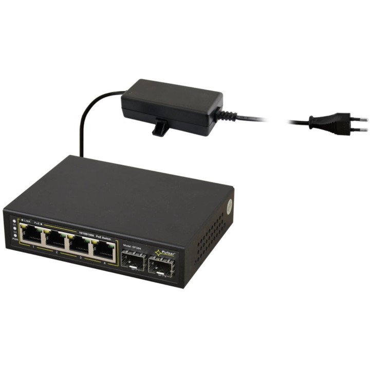 Коммутатор Pulsar SFG64 PoE (4 × PoE, 2 × SFP)