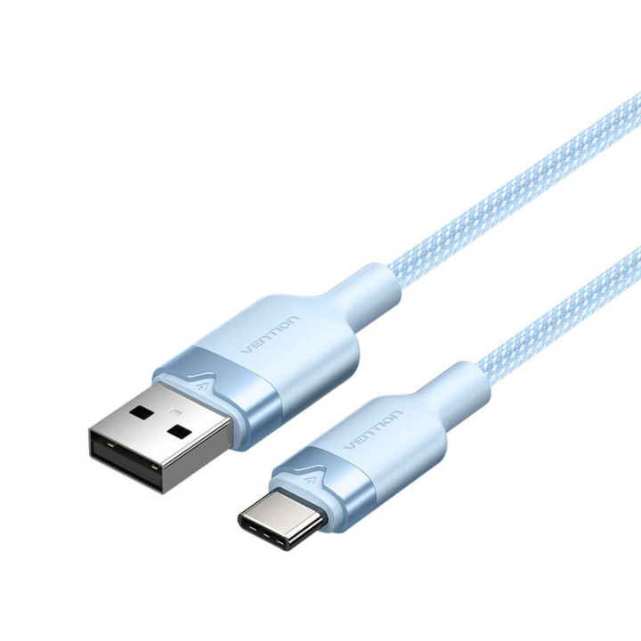USB 2.0 A–USB-C 3A kabelis Vention CTNLF 1M (zils)