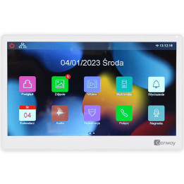 Genway F-V14-2W-WH 10" WiFi Tuya viedais video domofona monitors, balts