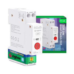 Nous D2Z Zigbee DIN Smart Switch 20А (1 канал, с ПМ)