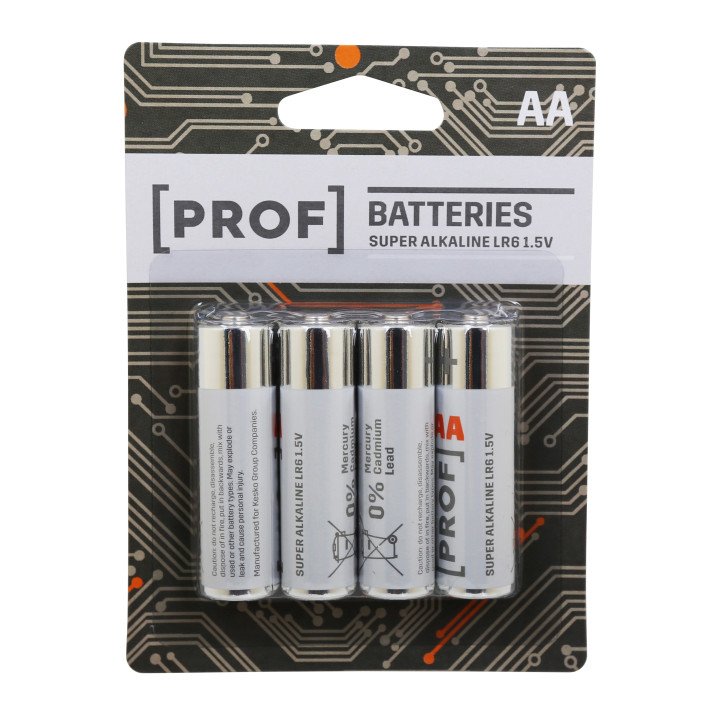 PROF AA LR6 щелочные батареи 1,5V 4-pack
