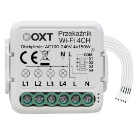OXT mini releja modulis 4 ķēdes WiFi TUYA