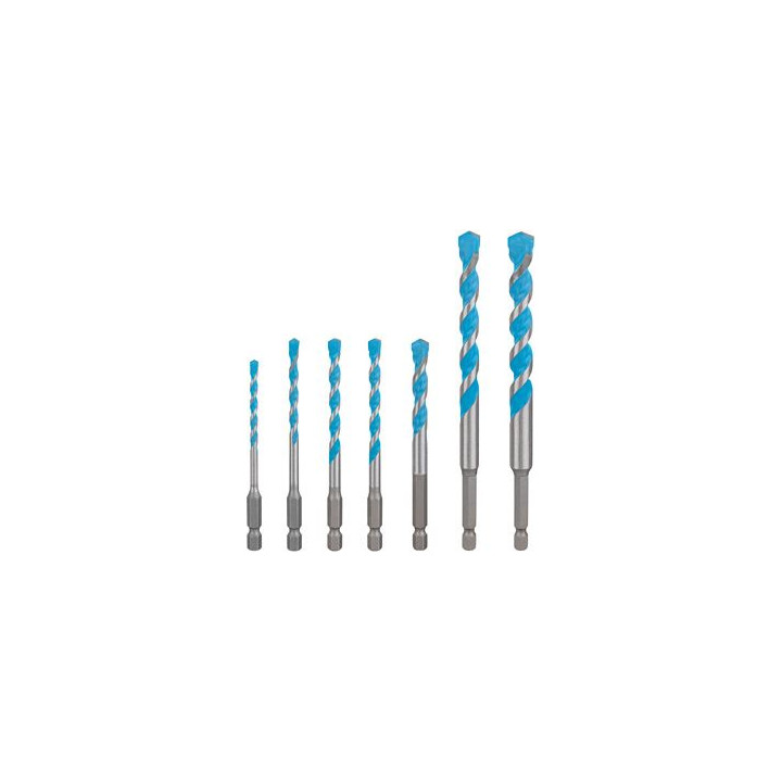 BOSCH 2608902370 7-daļīgs urbju komplekts ar HEX kātu 4/5/6/6/8/10/12 mm