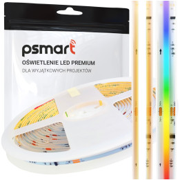 PSMART Taśma LED COB 24V RGBWIC 3000K IP20 10mm 720led/m 5m