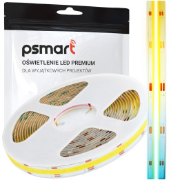 PSMART Taśma LED COB 24V CCT IP20 10mm 608led/m 5m
