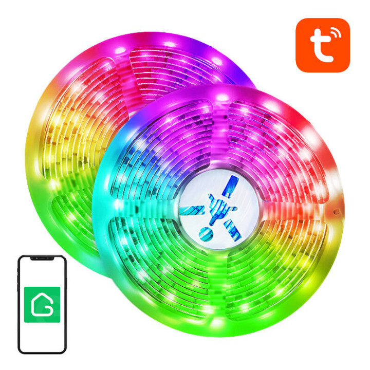 Smart WiFi RGB LED gaismas sloksne NiteBird SL3 (2x5m), Tuya